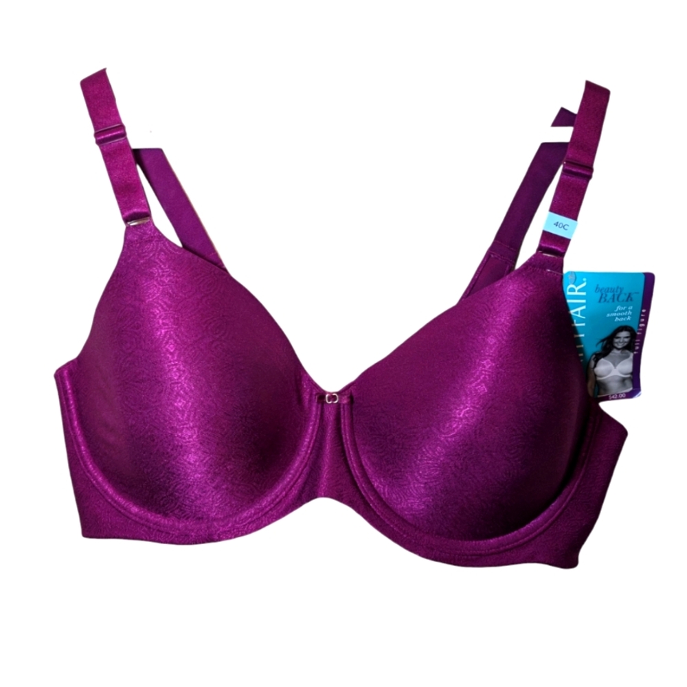 Vanity Fair 40C Smooth Back Wired Adjustable Bra New